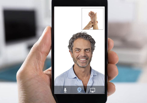 mobiele telefoon met videoconsult